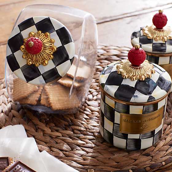 Courtly Check Enamel Canister - Demi