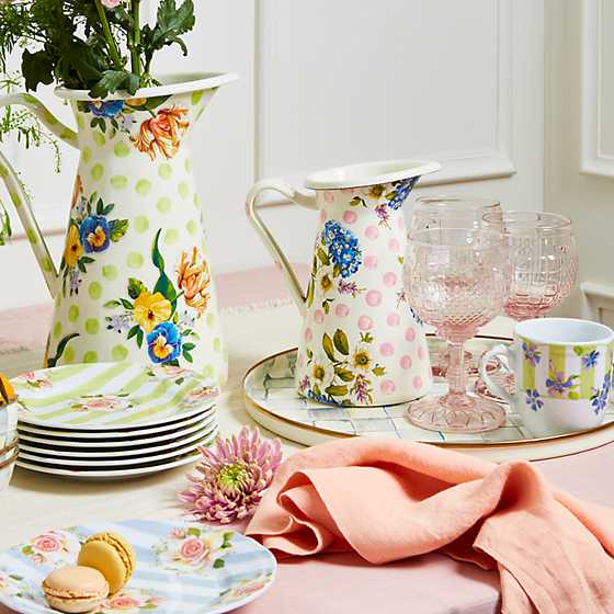 Wildflowers Enamel Medium Practical Pitcher - Pink