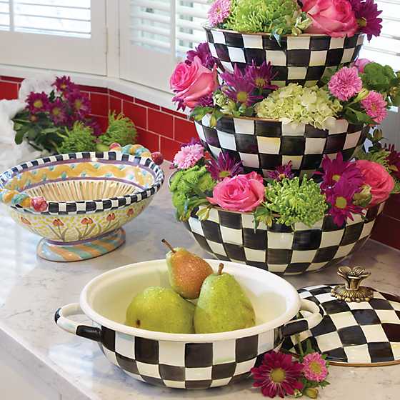 Courtly Check Enamel Everyday Bowl - Extra Large