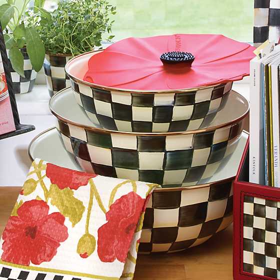 Courtly Check Enamel Everyday Bowl - Extra Large