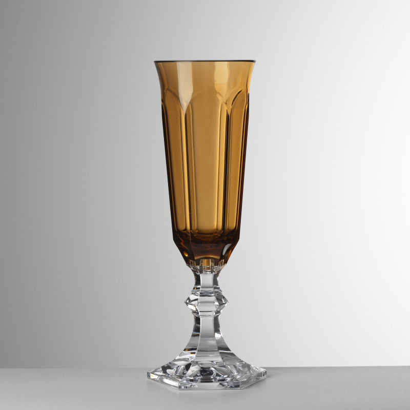CHAMPAGNE FLUTE DOLCE VITA AMBER - PACK OF SIX