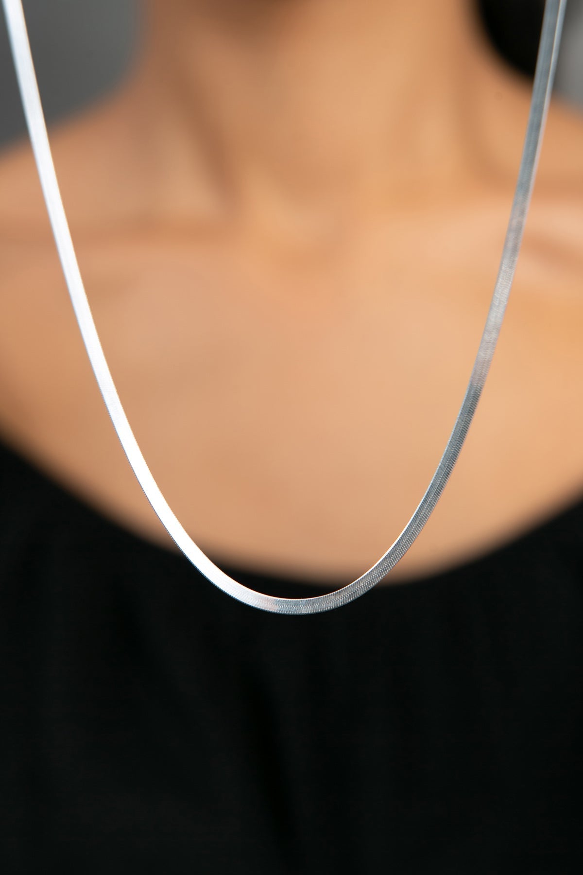 Women's Gold-Plated Italian Flat Chain Necklace in 925 Sterling Silver