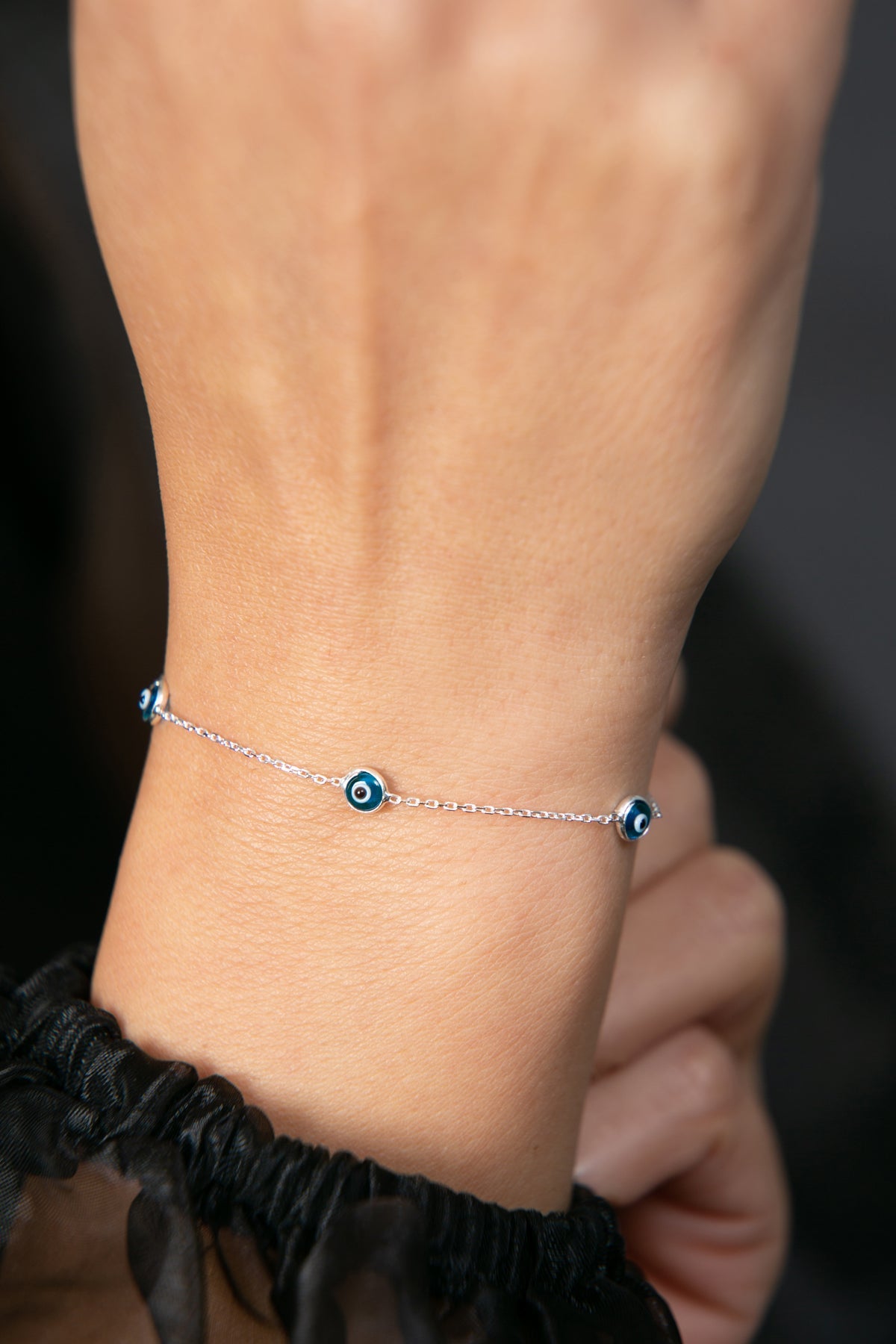 Women's Evil Eye 925 Sterling Silver Bracelet