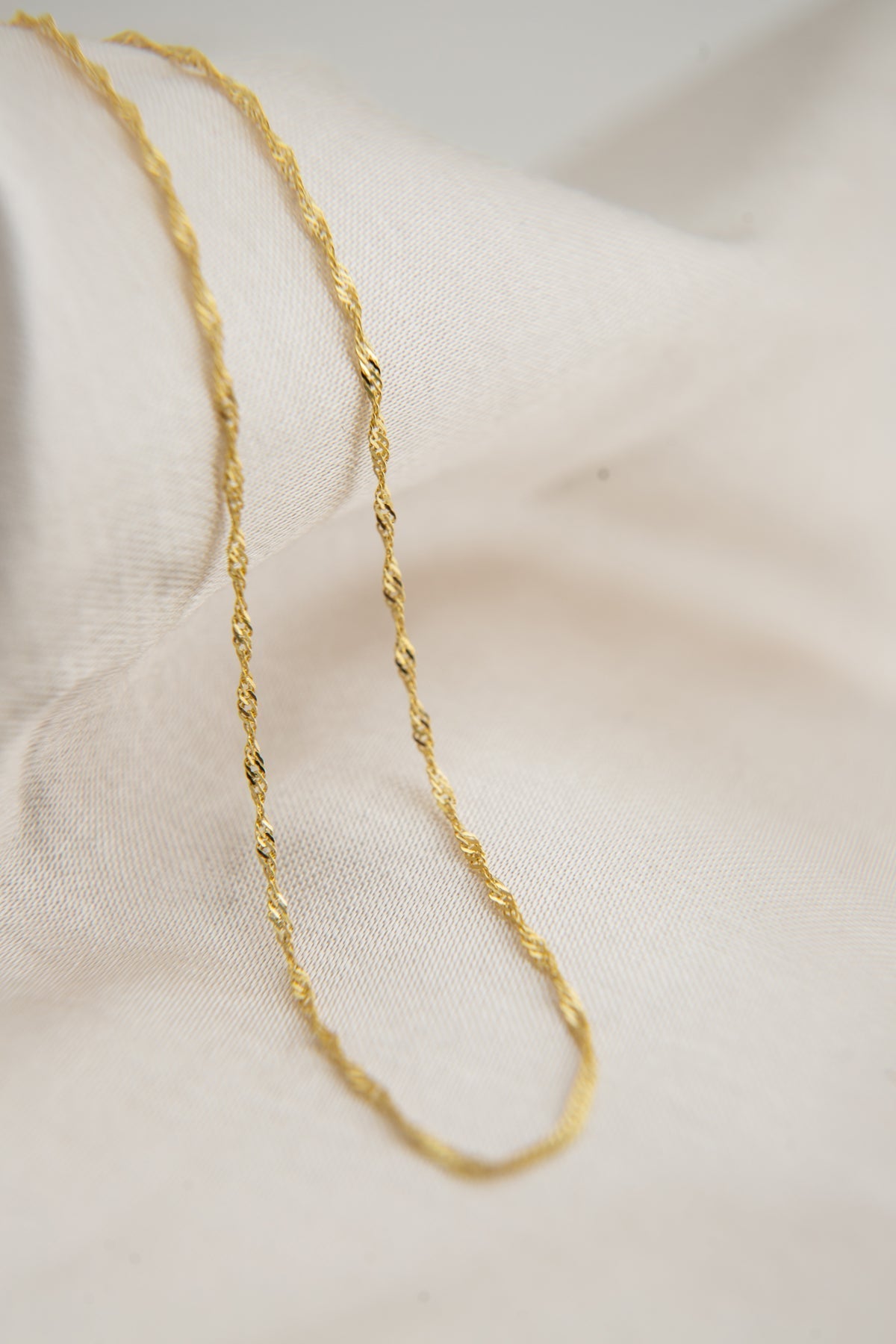 Women's 925 Sterling Silver Singapore Chain Necklace (45 cm)