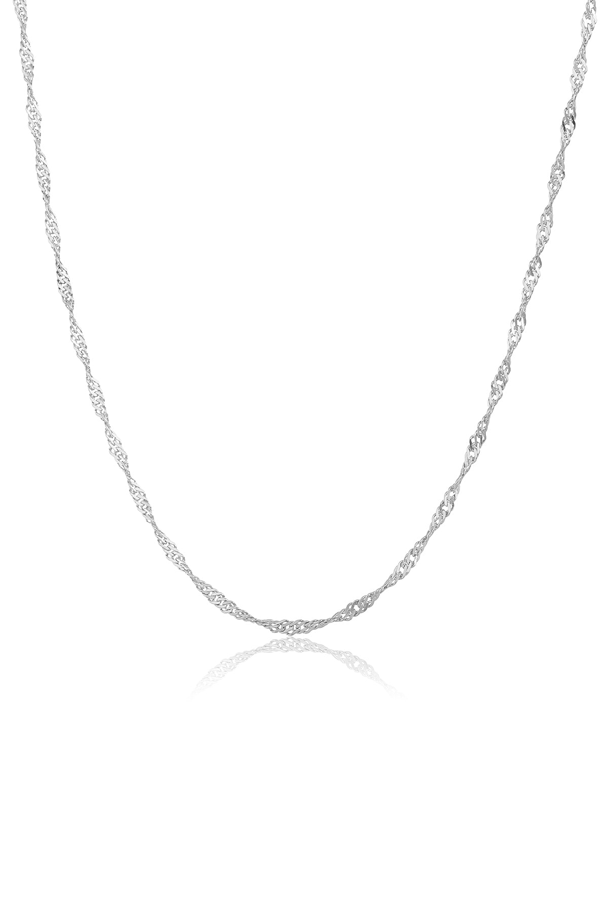 Women's Singapore Model 45 cm 925 Sterling Silver Necklace