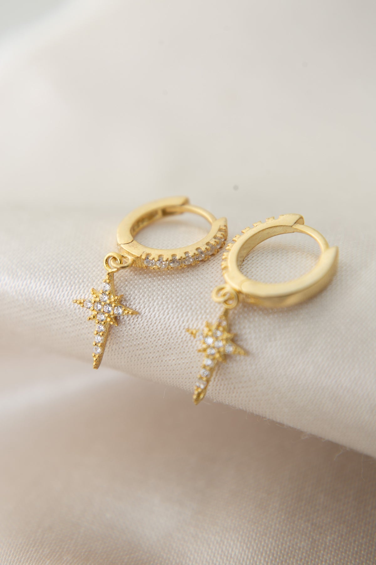 Women's North Star Model 925 Sterling Silver Earrings