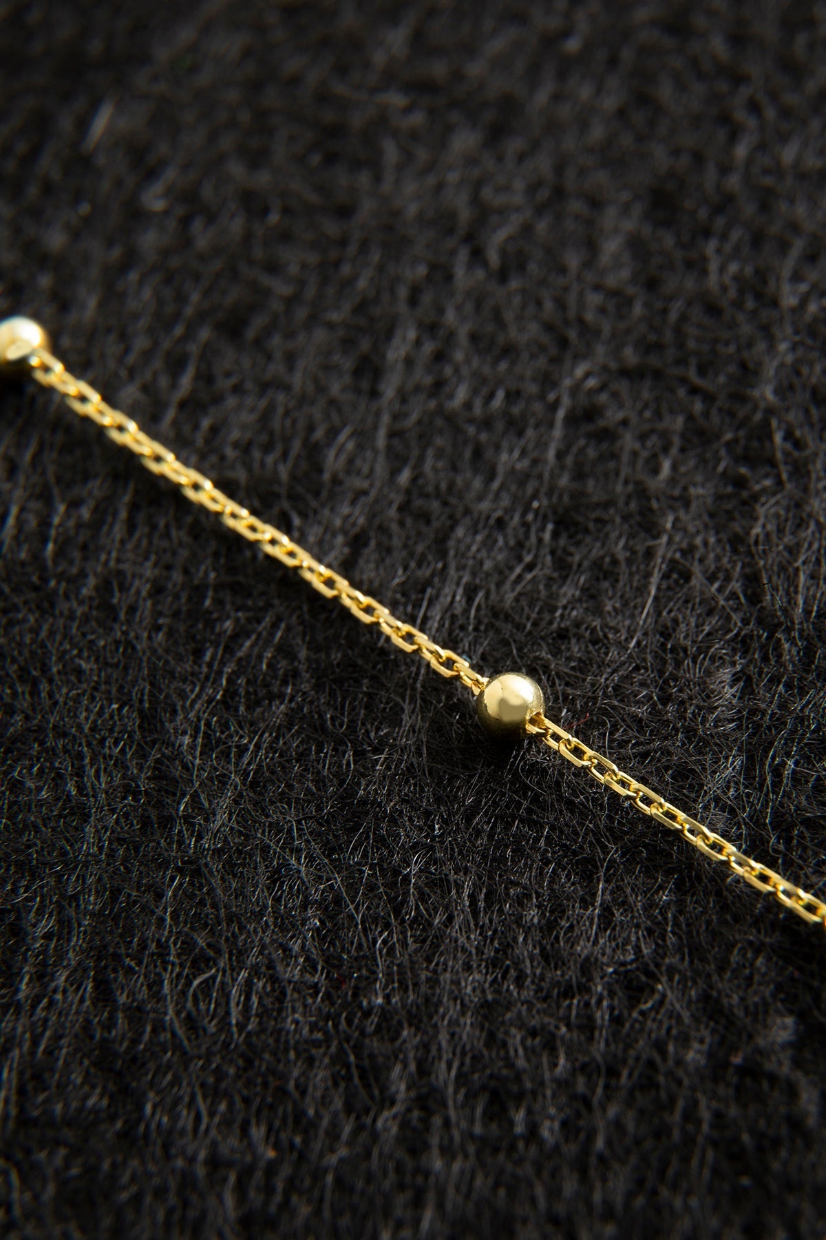 Gold-Plated Ball Chain Bracelet