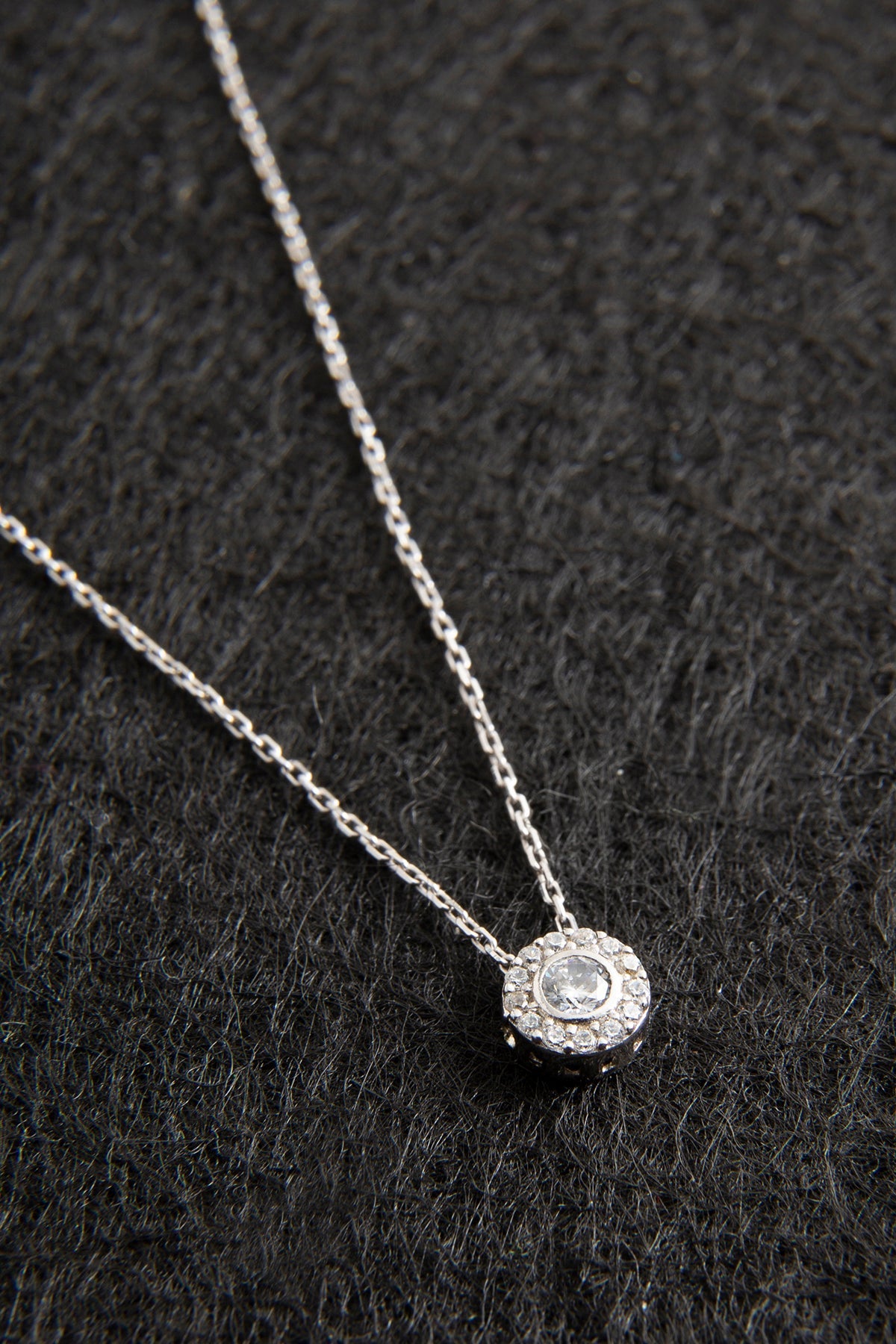 Single Stone 925 Sterling Silver Necklace