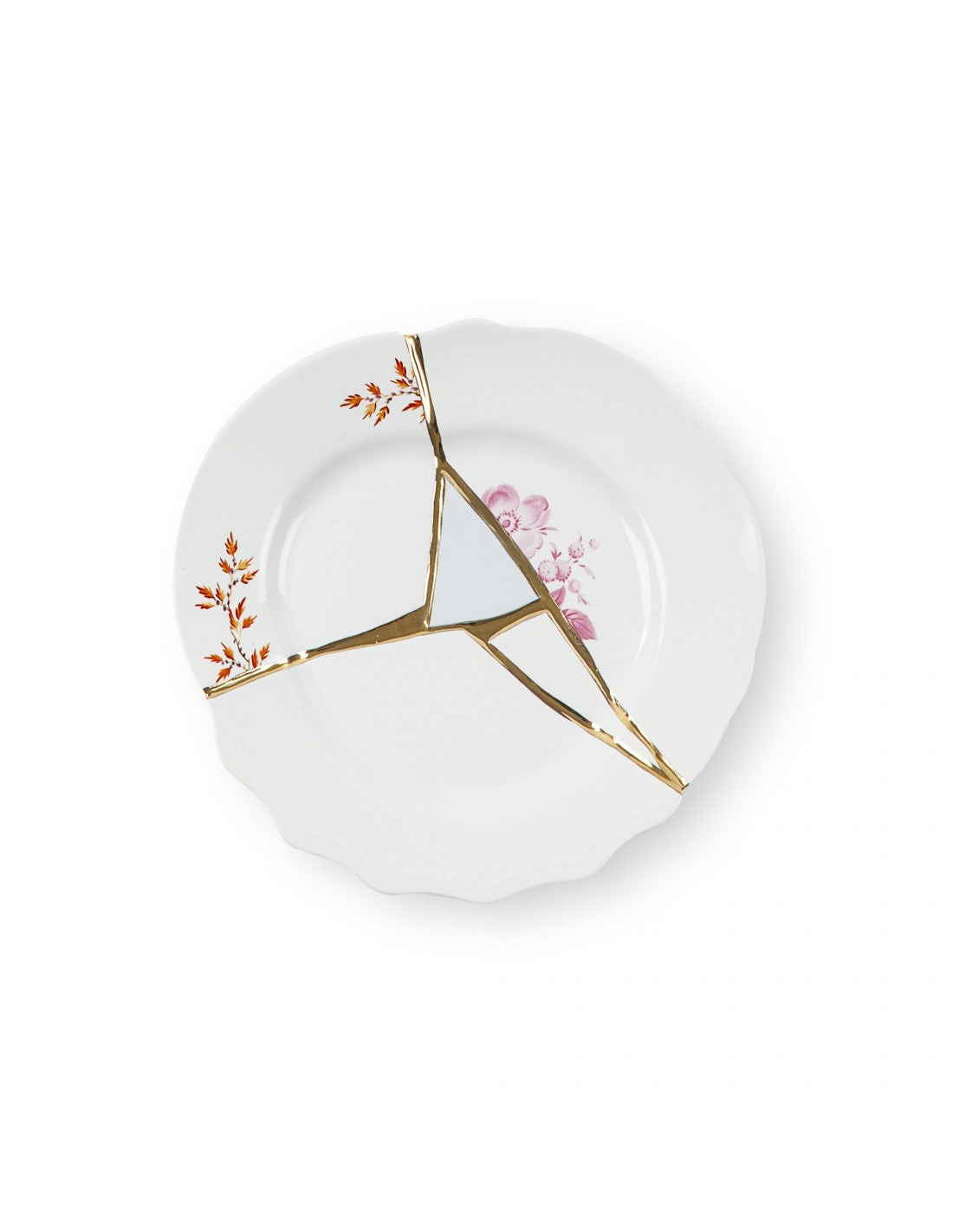 SELETTI Kintsugi Porcelain dessert plate n'1" - pack of 2
