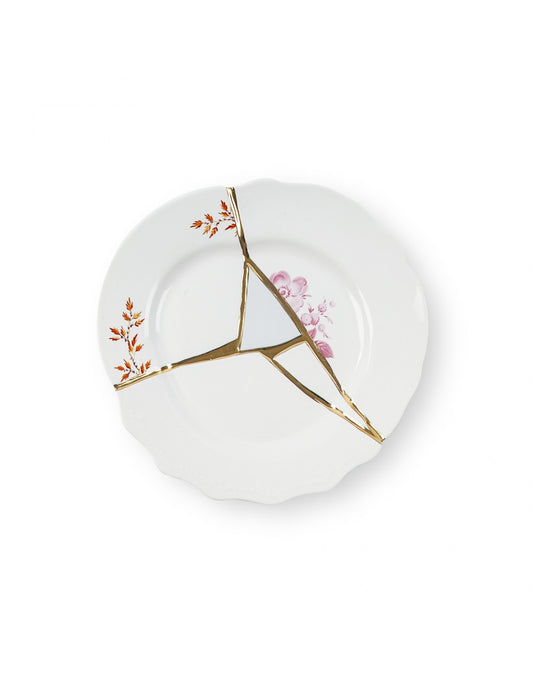 SELETTI Kintsugi Porcelain dessert plate n'1" - pack of 2