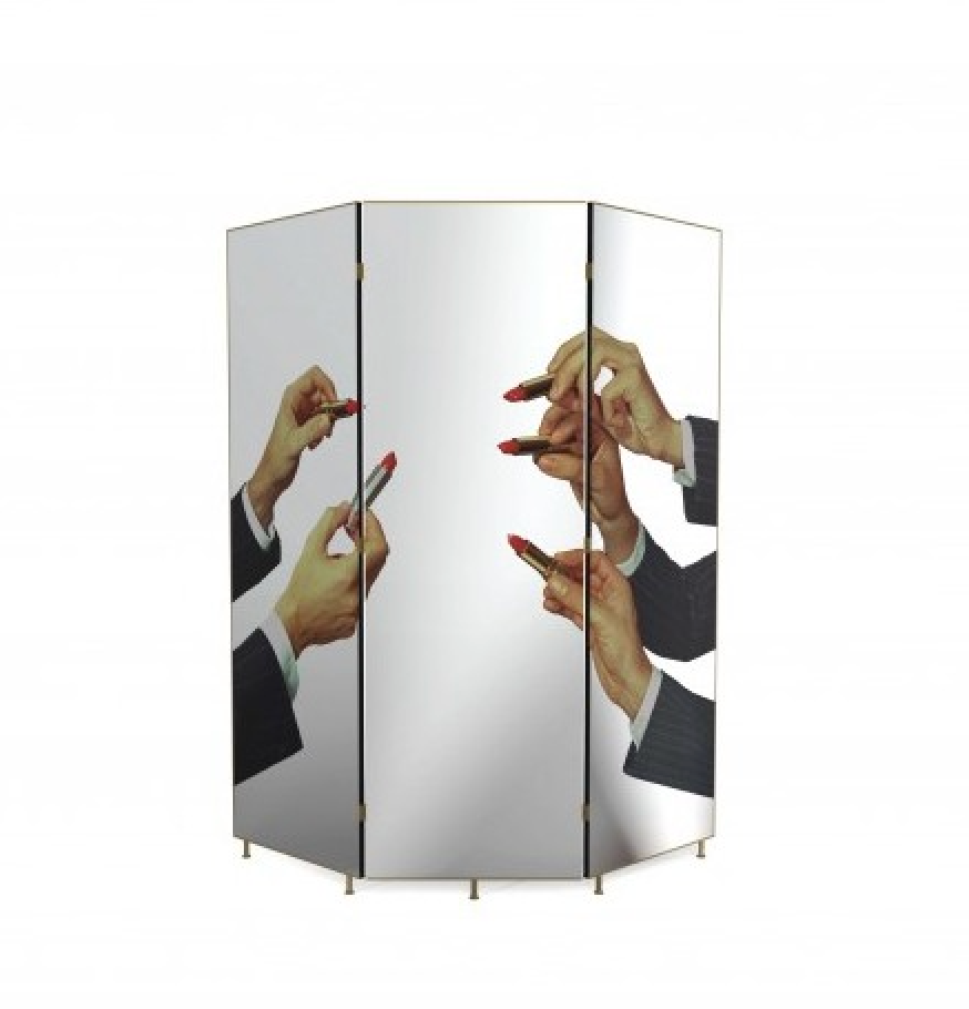 SELETTI Toiletpaper Folding Screen - Black - Lipsticks