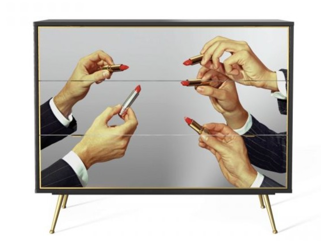 SELETTI Toiletpaper 3 drawers dressers - Black - Lipsticks