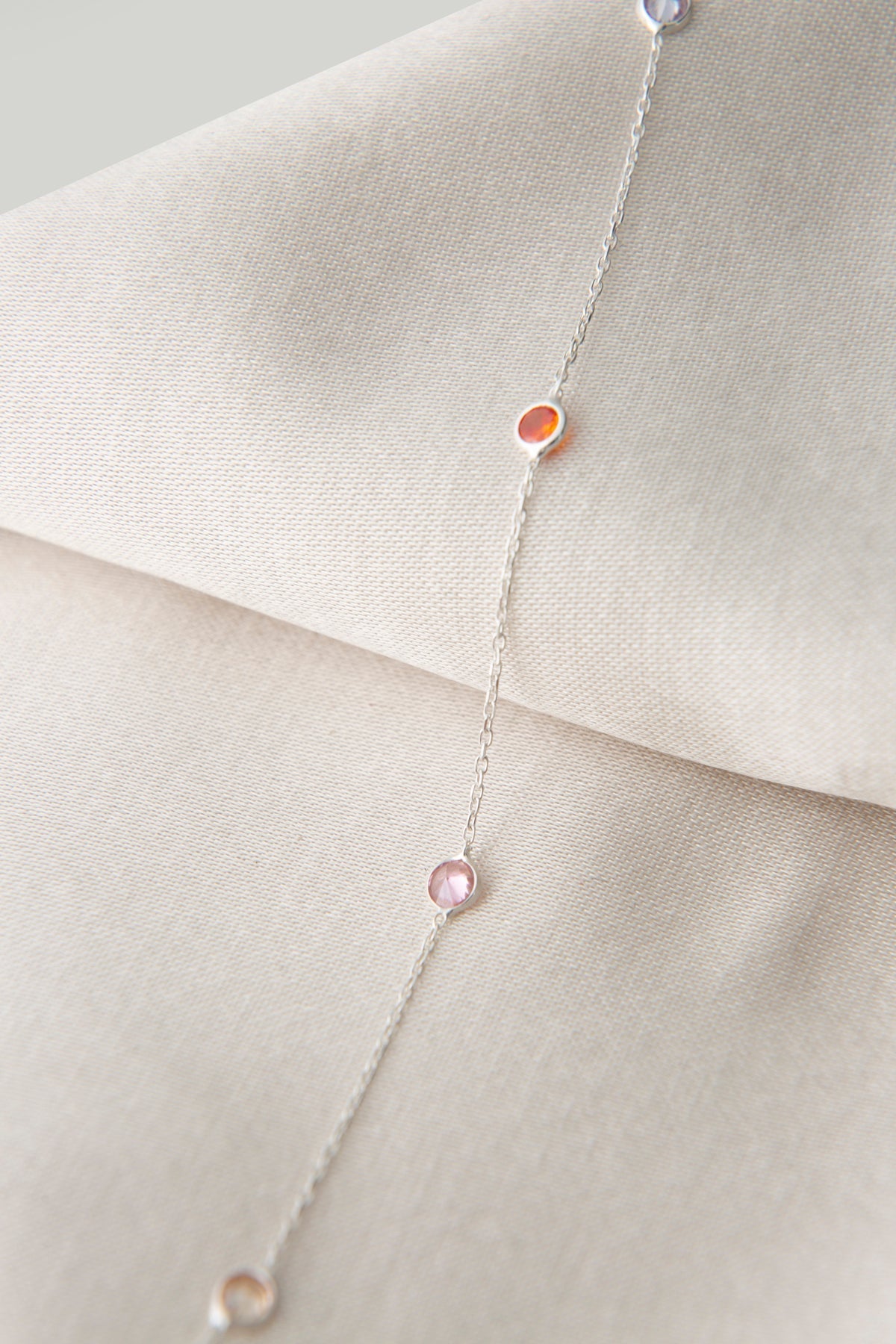 Women's 925 Sterling Silver Necklace with Colorful Stone Elegant Design