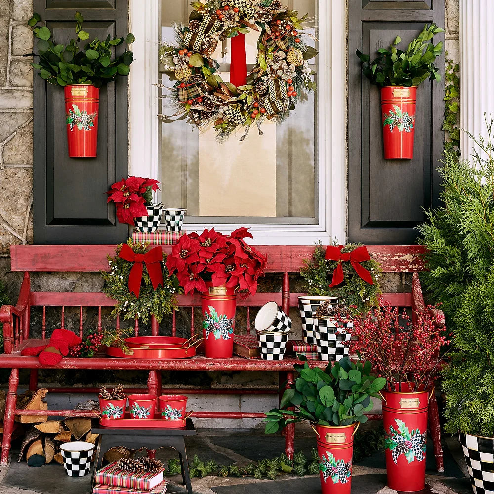 Holly Holiday Serving Trays - Set of 2