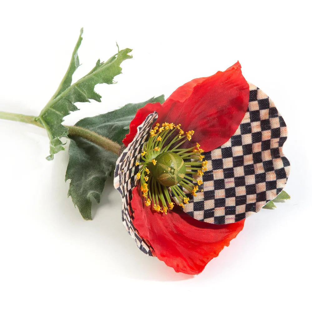 Courtly Check Poppy - Red
