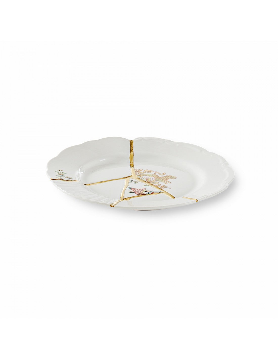SELETTI Kintsugi Porcelain dessert plate n'2 - pack of 2