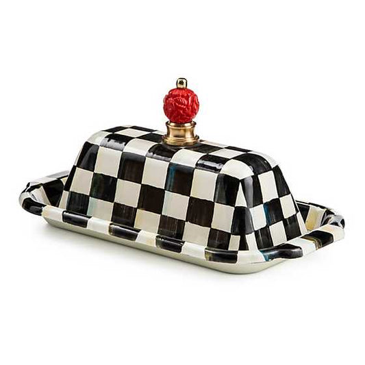 Courtly Check Enamel Butter Box