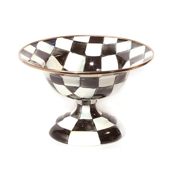 Courtly Check Enamel Compote - Small TABLETOP Mackenzie Childs