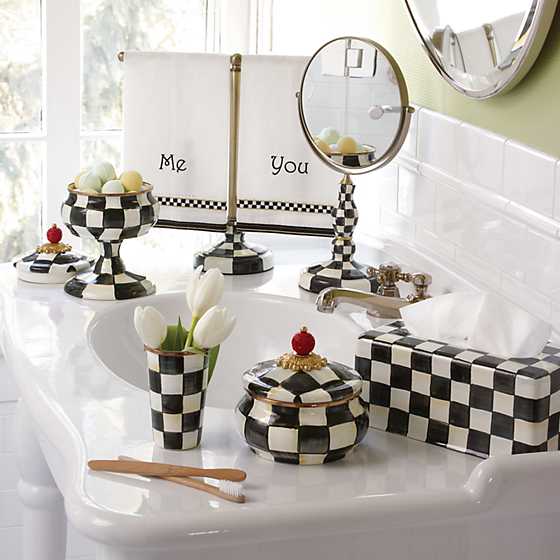 MacKenzie-Childs Courtly Check Enamel Squashed Pot