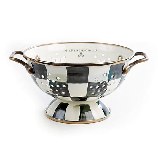 MacKenzie-Childs Courtly Check Enamel Colander - Small Kitchen Mackenzie Childs
