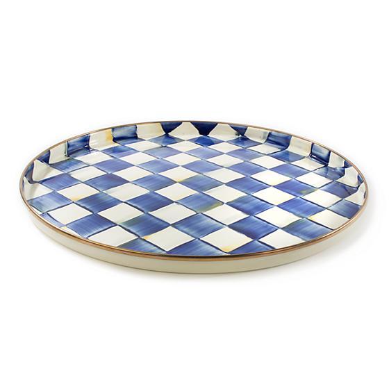 MacKenzie-Childs Royal Check Round Tray Tableware Mackenzie Childs