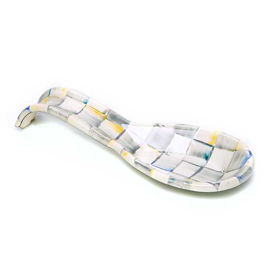 MacKenzie-Childs Sterling Check Enamel Spoon Rest