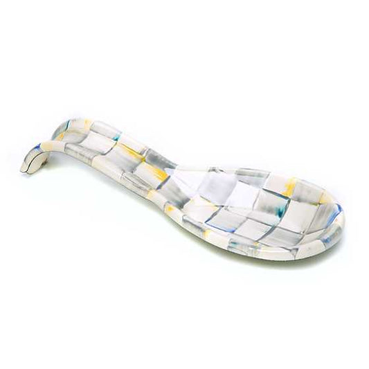 MacKenzie-Childs Sterling Check Enamel Spoon Rest