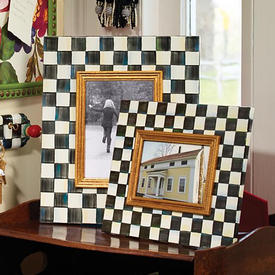 Courtly Check Enamel Frame - 4" x 6" Accessories Mackenzie Childs