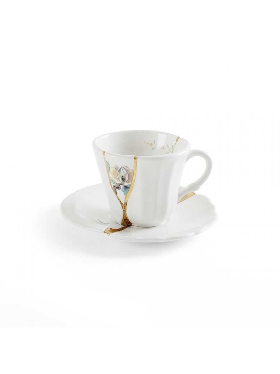 Kintsugi Coffee cup with saucer Tableware SELETTI