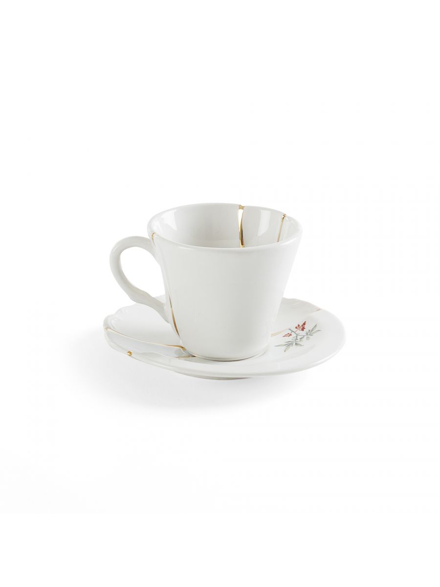 Kintsugi Coffee cup with saucer Tableware SELETTI