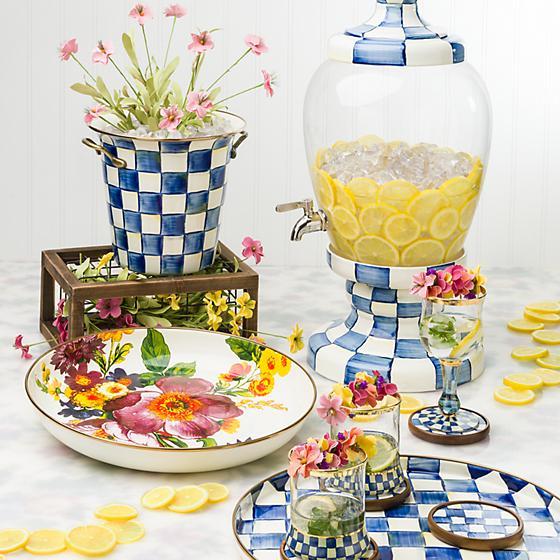 MacKenzie-Childs Royal Check Round Tray Tableware Mackenzie Childs