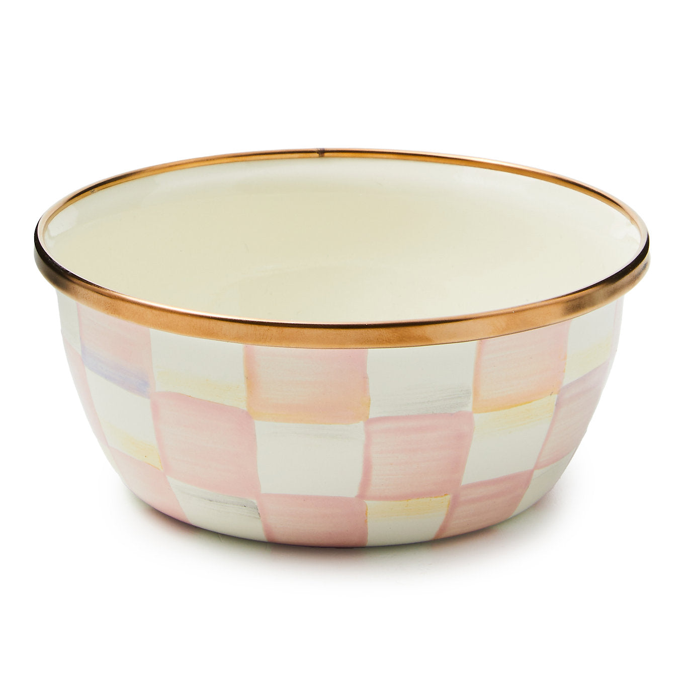 Rosy Check Enamel Everyday Bowl