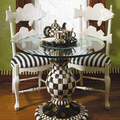 Courtly Check Ceramic Pedestal Table Base