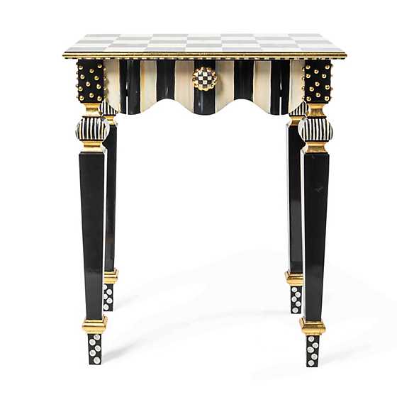Courtly Check & Stripe Side Table