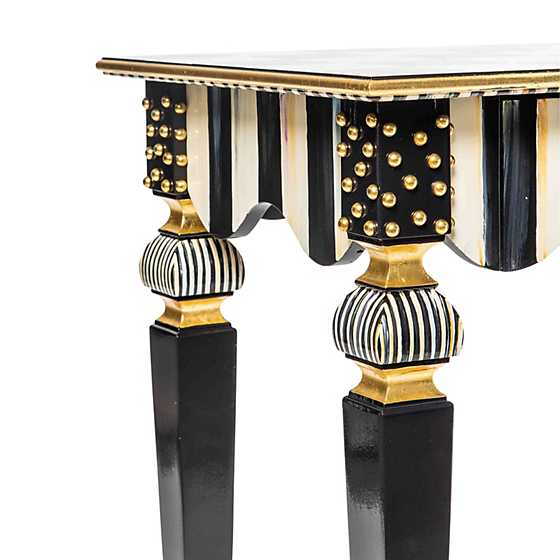 Courtly Check & Stripe Side Table