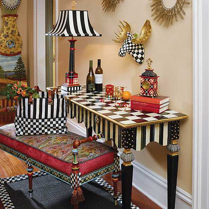 Courtly Stripe Console Table