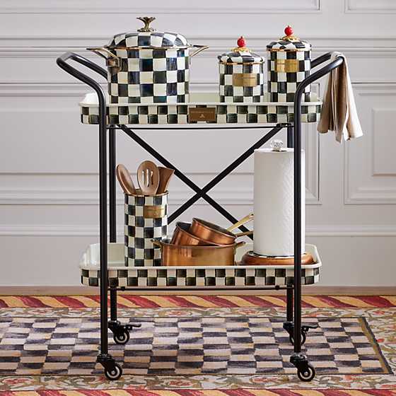 Courtly Check 2-Tier Kitchen Cart