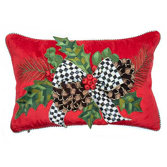 Holly Holiday Lumbar Pillow