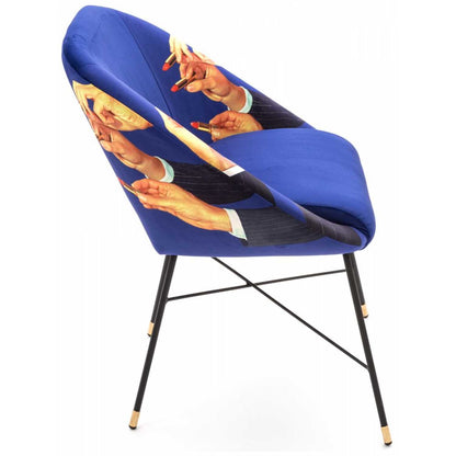 Seletti Toiletpaper Dining Chair - Lipsticks Blue