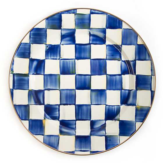 Royal Check Enamel Charger/Plate