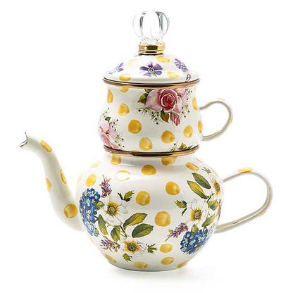 Wildflowers Enamel High Tea - Yellow