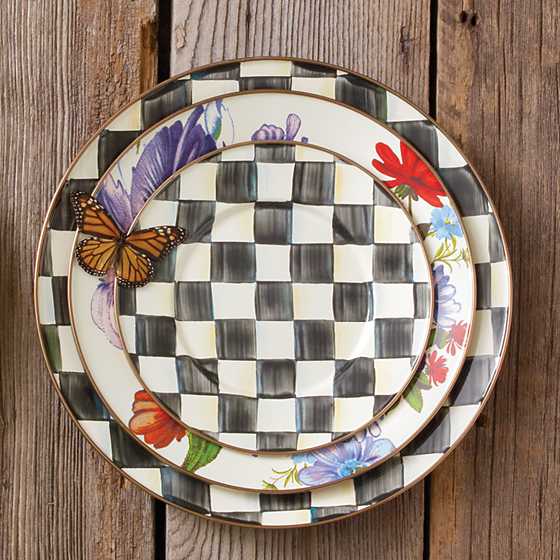 Courtly Check Enamel Salad/Dessert Plate