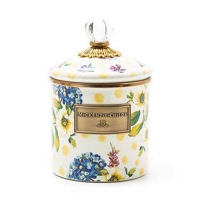 Wildflowers Enamel Small Canister - Yellow