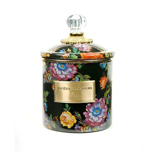 Flower Market Small Canister - Black