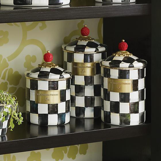 MacKenzie-Childs Courtly Check - 3 Canisters