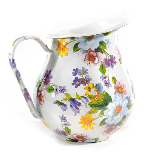 Flower Market Pitcher - White