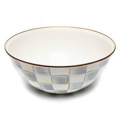 Sterling Check Enamel Everyday Bowl - Large