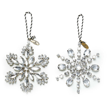 Crystal Palace Snowflake Ornaments, Set of 2