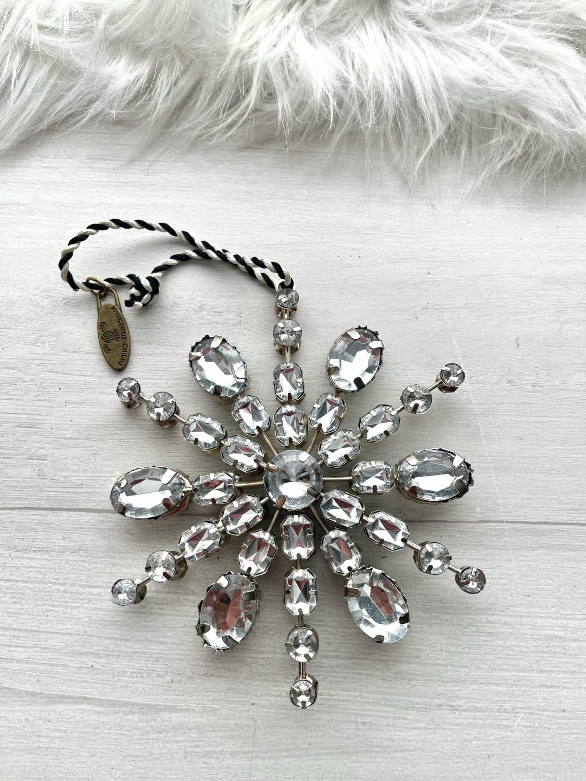 Crystal Palace Snowflake Ornaments, Set of 2