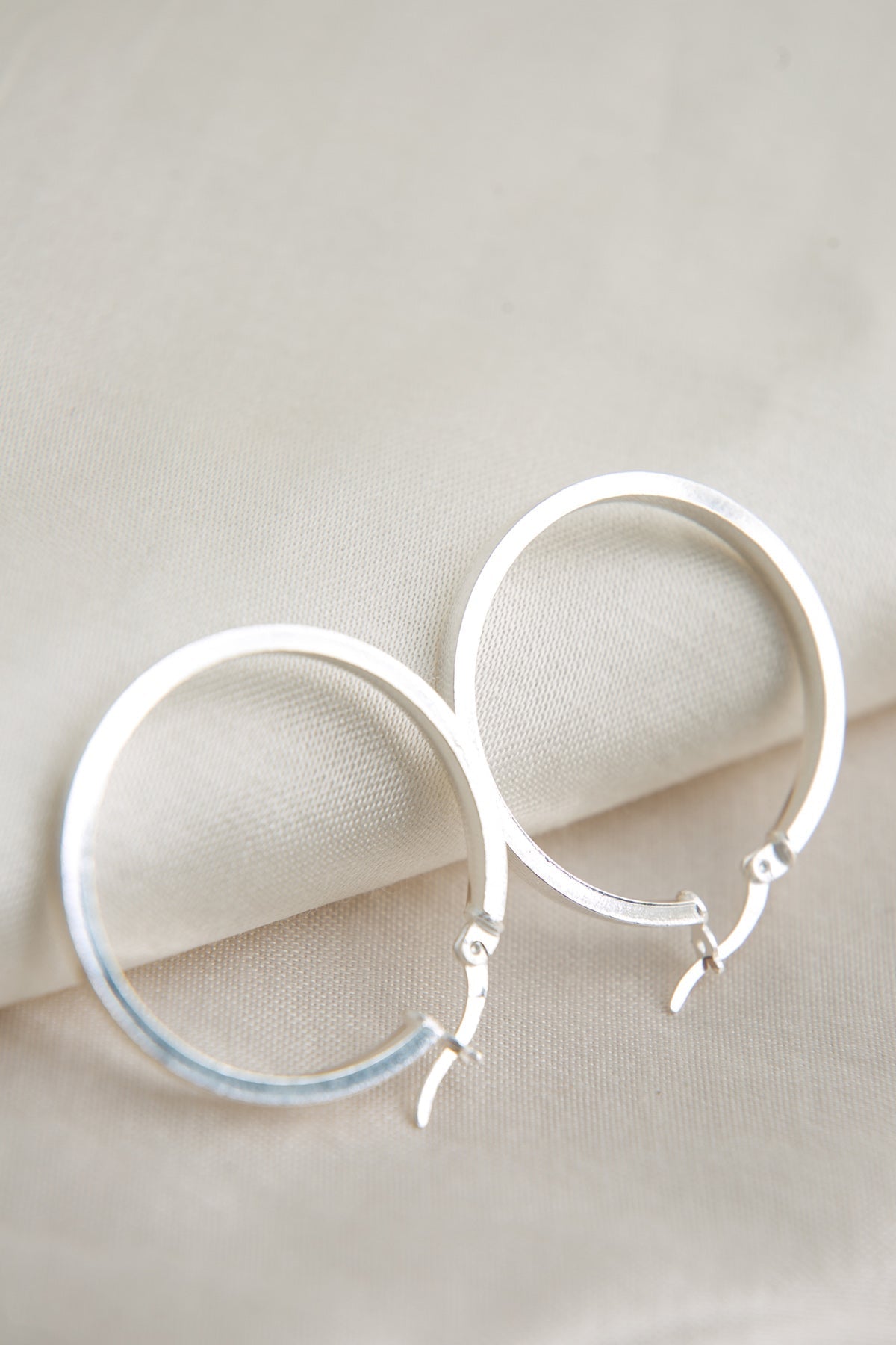 Women's 925 Sterling Silver Italian Hoop Earrings